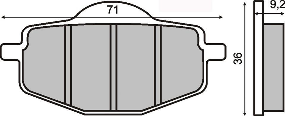 Plaquette de frein RMS pour Moto Yamaha 125 DT 2004 à 2006 DE061 / AV Neuf