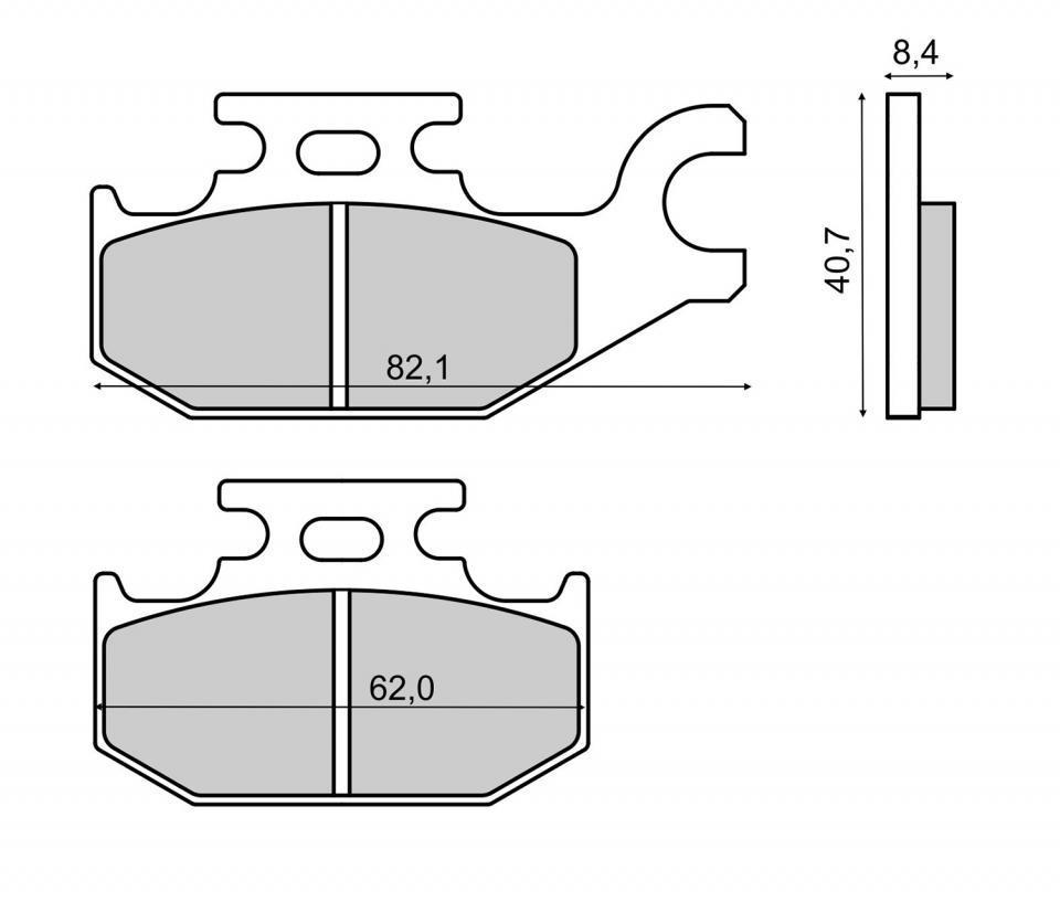 Plaquette de frein RMS pour Quad Suzuki 450 Kingquad 2007 à 2010 AL42A / AV Neuf