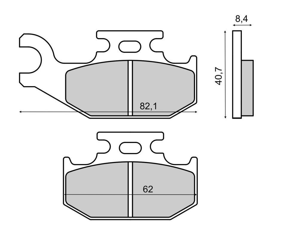 Plaquette de frein RMS pour Quad Suzuki 500 Kingquad 2012 AM46A / AV Neuf