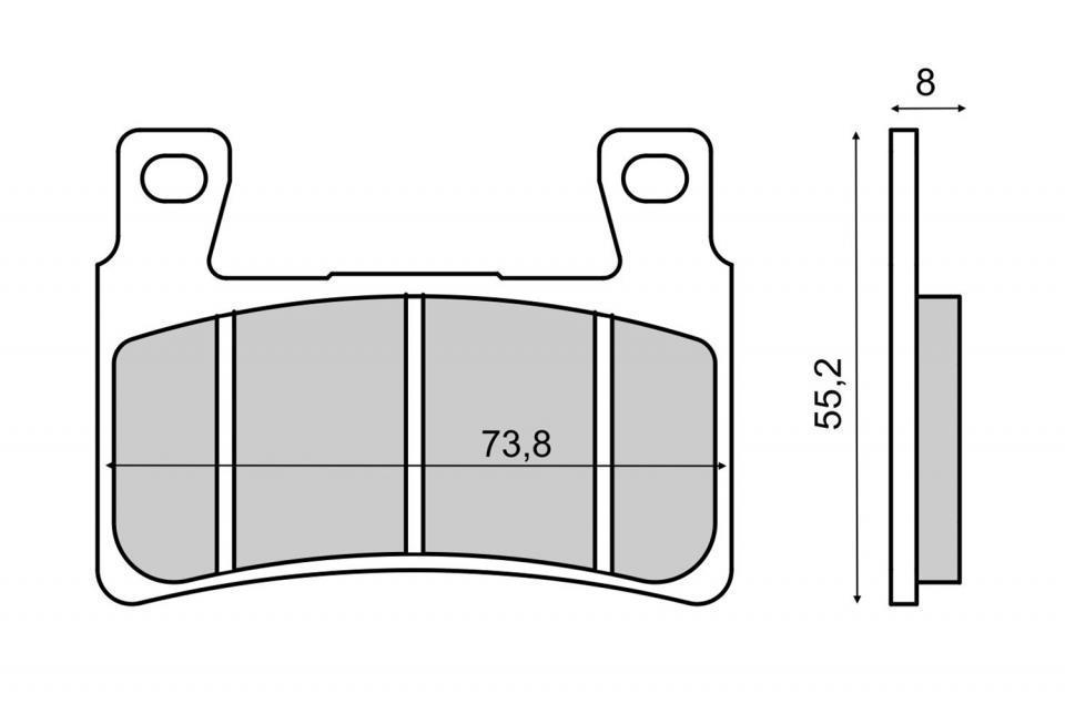 Plaquette de frein RMS pour Moto Honda 1300 CB 2001 SC40 / AV Neuf