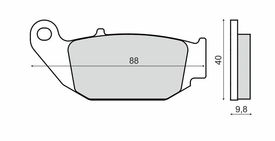 Plaquette de frein RMS pour Moto Honda 125 CBR 2012 à 2015 JC50B / AR Neuf