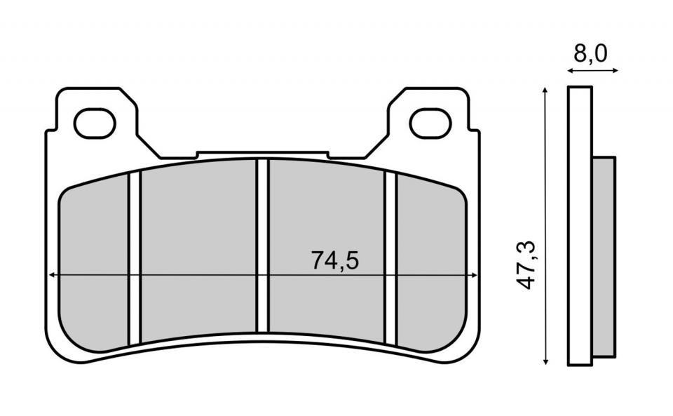 Plaquette de frein RMS pour Moto Honda 600 CBR 2009 à 2016 PC40E / AV Neuf