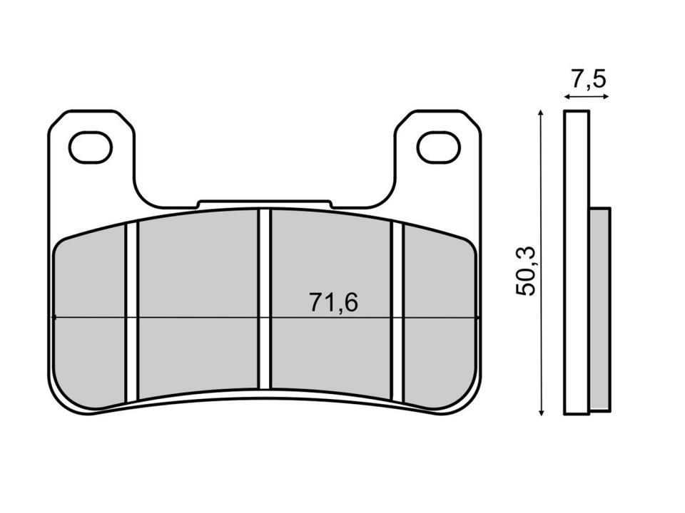 Plaquette de frein RMS pour Moto Suzuki 600 Gsx-R 2004 à 2005 B2111/B2121/B2211 / AV Neuf