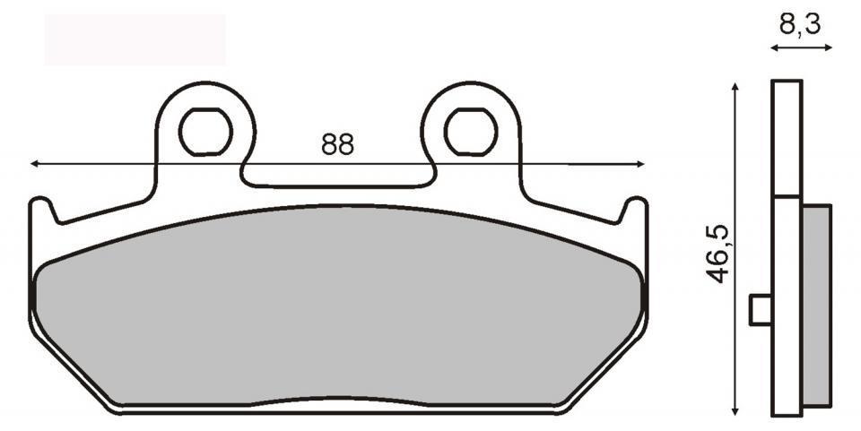 Plaquette de frein RMS pour Scooter Suzuki 400 Burgman 2016 CG111/CG113/CG114 / AR Neuf