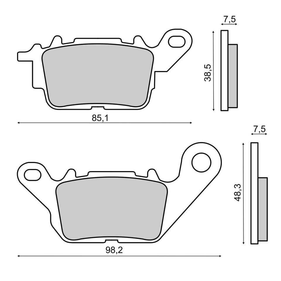 Plaquette de frein RMS pour Scooter Yamaha 125 Gpd A N-Max 2018 AV Neuf