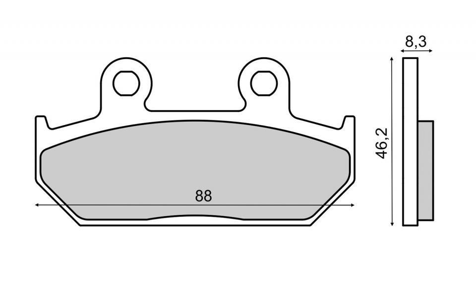 Plaquette de frein RMS pour Moto Cagiva 750 Elefant 1993 à 1995 6B / AV Neuf