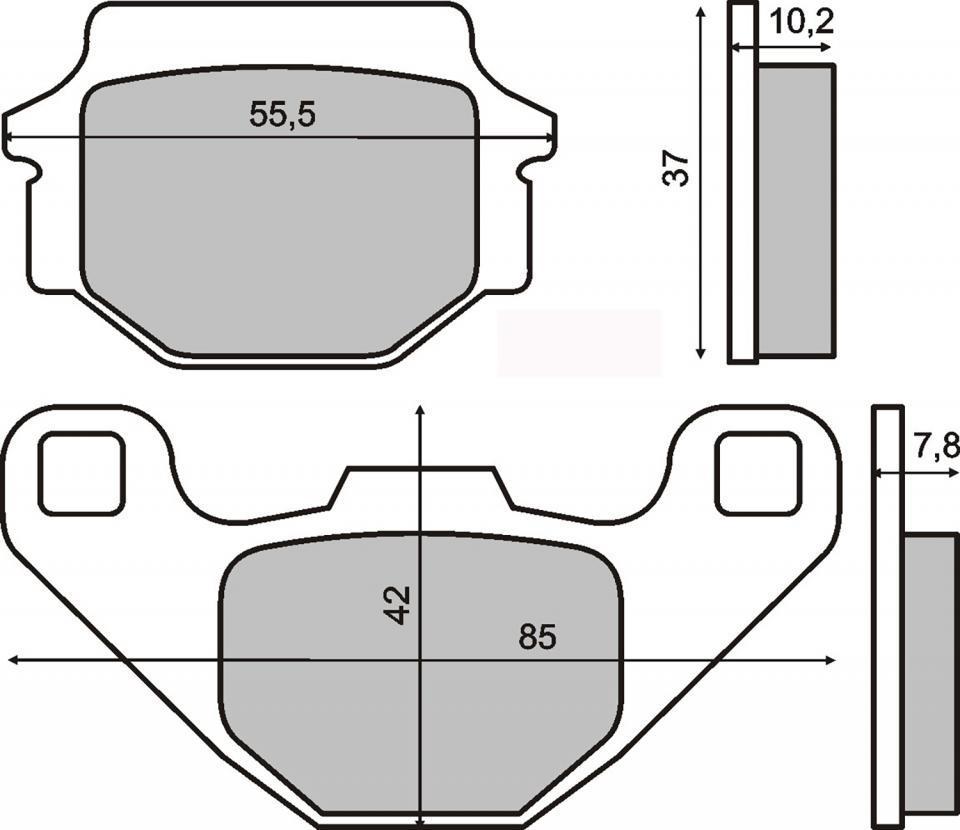 Plaquette de frein RMS pour Quad Kymco 150 MXU 2005 à 2006 L80000 / AR Neuf