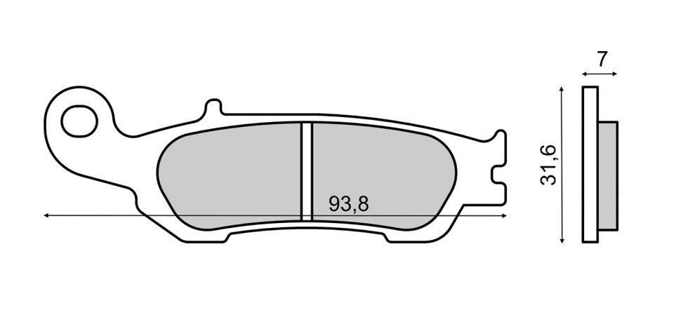 Plaquette de frein RMS pour Moto Yamaha 125 YZ 2009 à 2017 CE16C / AV Neuf