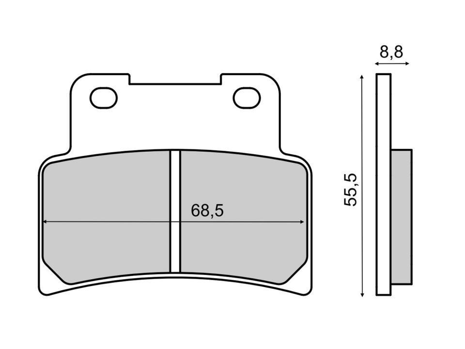 Plaquette de frein RMS pour Scooter Kymco 400 X-citing 2018 D62000 / AV Neuf