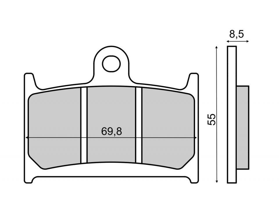 Plaquette de frein RMS pour Moto Yamaha 250 TZ 1993 à 1995 3YL / AV Neuf