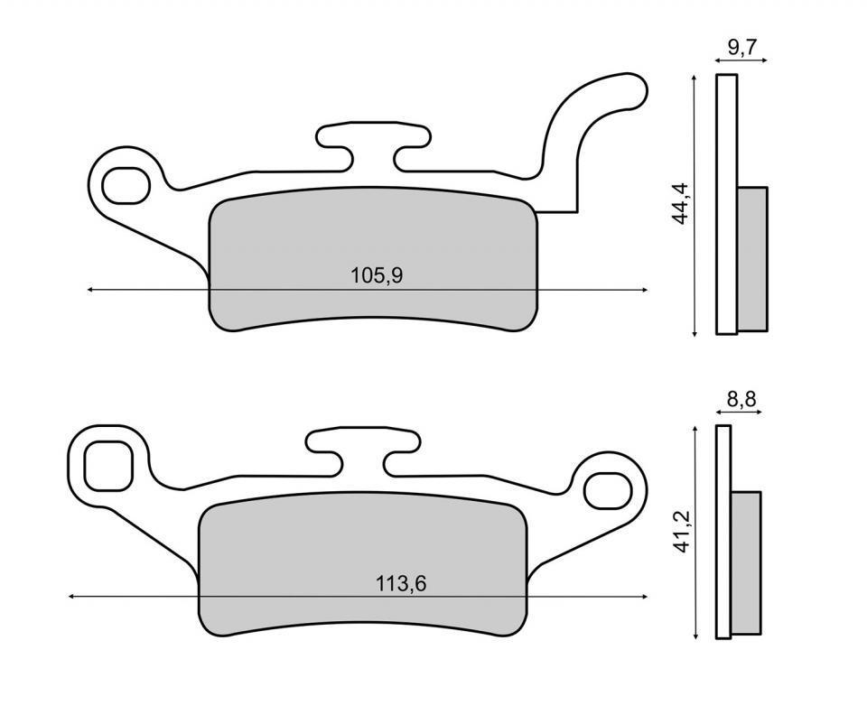 Plaquette de frein RMS pour Scooter Yamaha 125 Xenter 2012 à 2017 SE591 / AV Neuf