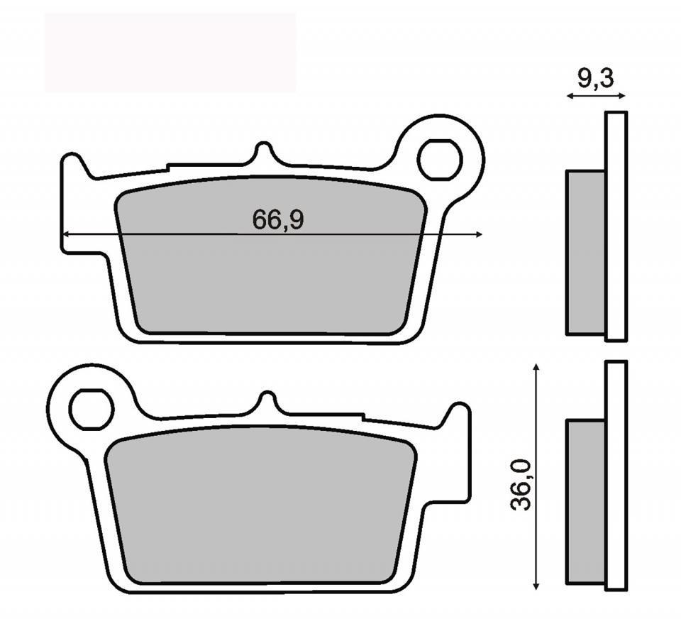 Plaquette de frein RMS pour Moto Aprilia 450 SXV 2009 à 2011 VSR00/VSS00/VSU41 / AR Neuf