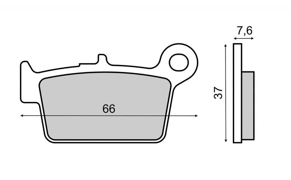 Plaquette de frein RMS pour Moto Beta 300 RR 2013 à 2015 AR Neuf