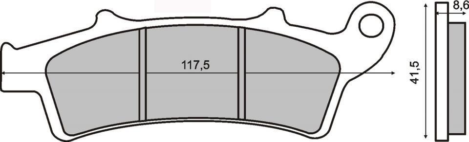 Plaquette de frein RMS pour Scooter Kymco 360 DTX 2021 E70000 / AV Neuf