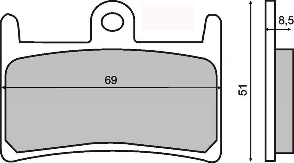 Plaquette de frein RMS pour Scooter Yamaha 530 T-Max 2017 à 2019 SJ145 / AV Neuf