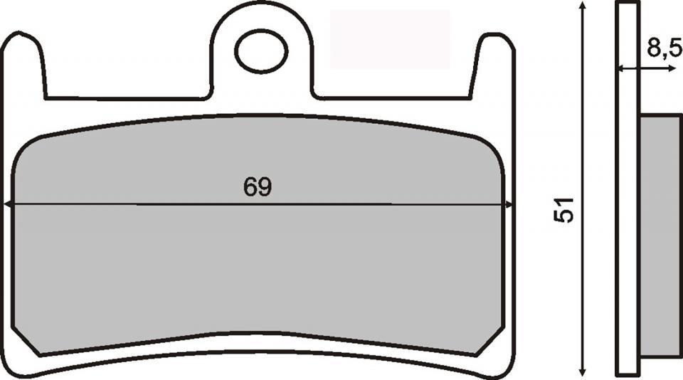 Plaquette de frein RMS pour Moto Yamaha 1000 MT-10 2017 RN455 / AV Neuf