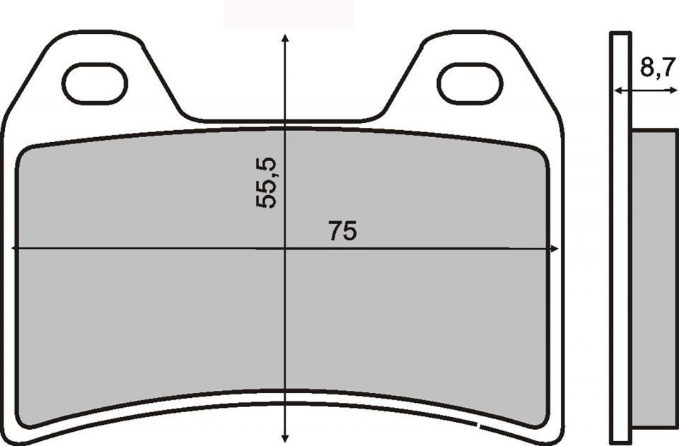 Plaquette de frein RMS pour Moto Aprilia 660 Pegaso 2005 à 2009 VD0/VDA/VDB/VDD / AV Neuf