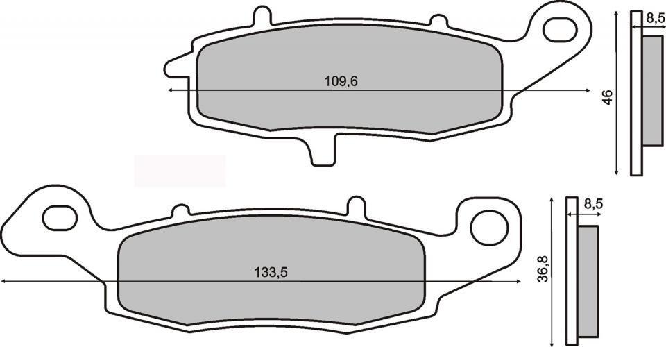 Plaquette de frein RMS pour Moto Suzuki 600 Bandit 2000 à 2004 A8111/A8112/A8113 / AV Neuf