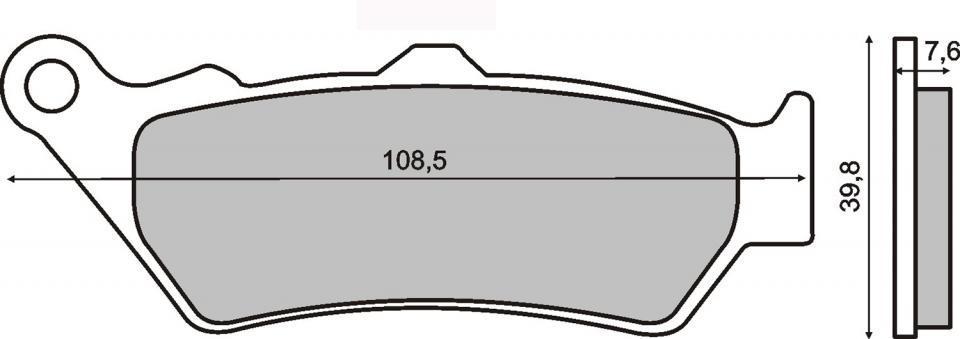Plaquette de frein RMS pour Moto MOTO MORINI 1200 Granpasso 2008 à 2009 ZLM030101 / AV Neuf
