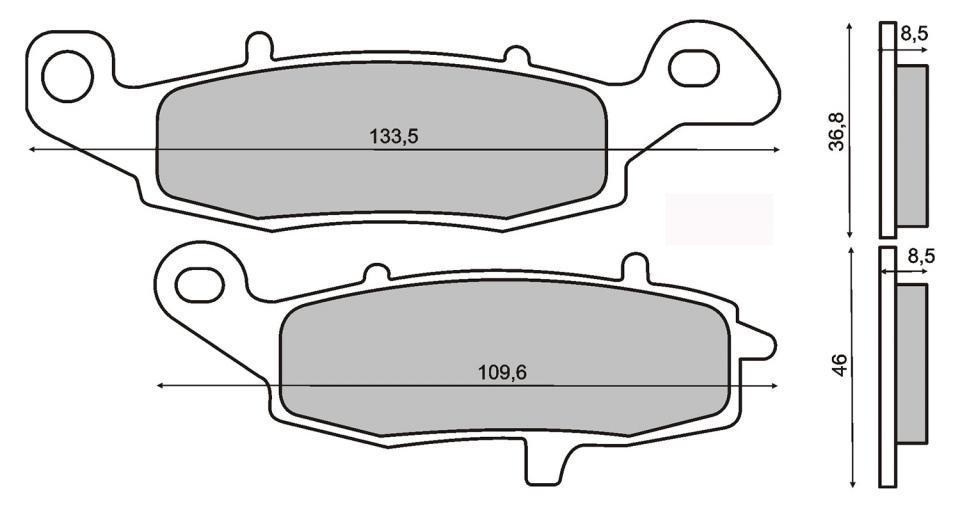 Plaquette de frein RMS pour Moto Suzuki 650 SV 2018 CX124/CX244 / AV Neuf