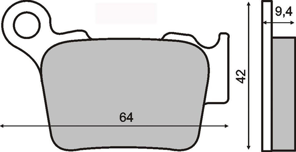 Plaquette de frein RMS pour Moto Husaberg 250 FE 2013 à 2014 AR Neuf