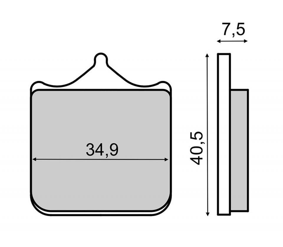 Plaquette de frein RMS pour Moto TM 450 SMX 2011 à 2014 AV Neuf