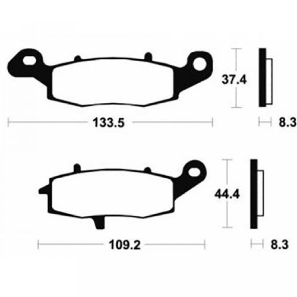 Plaquette de frein Tecnium pour moto Kawasaki 750 ZR Zephyr 1996-2000 MF204 / avant gauche Neuf