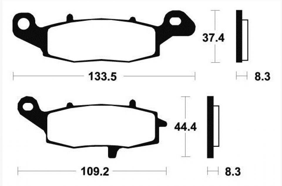 Plaquette de frein Tecnium pour moto Kawasaki 1700 VN classic 2009 MF205 / avant droite Neuf