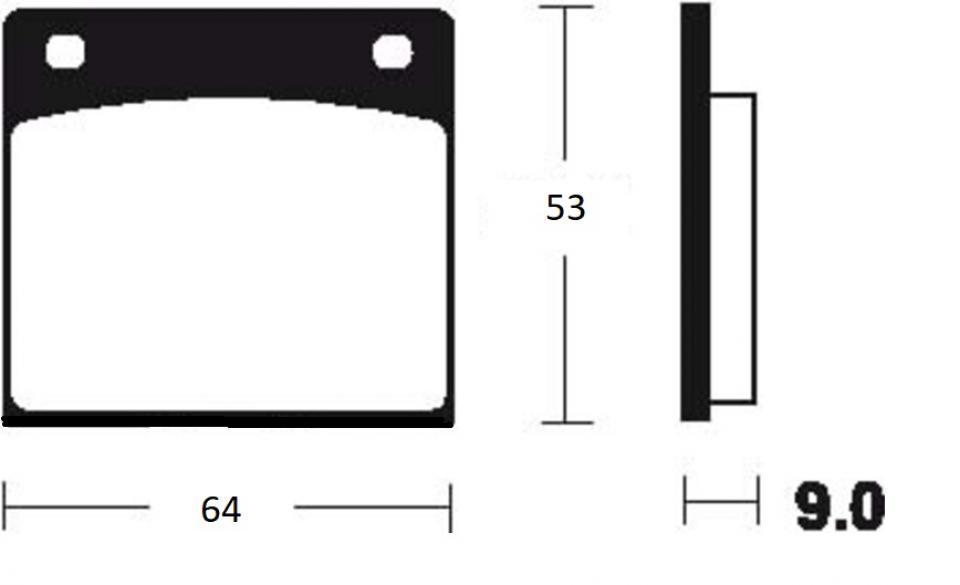 Paire de plaquettes de frein organique EBC 054 / 64x53x9mm Neuf pour moto