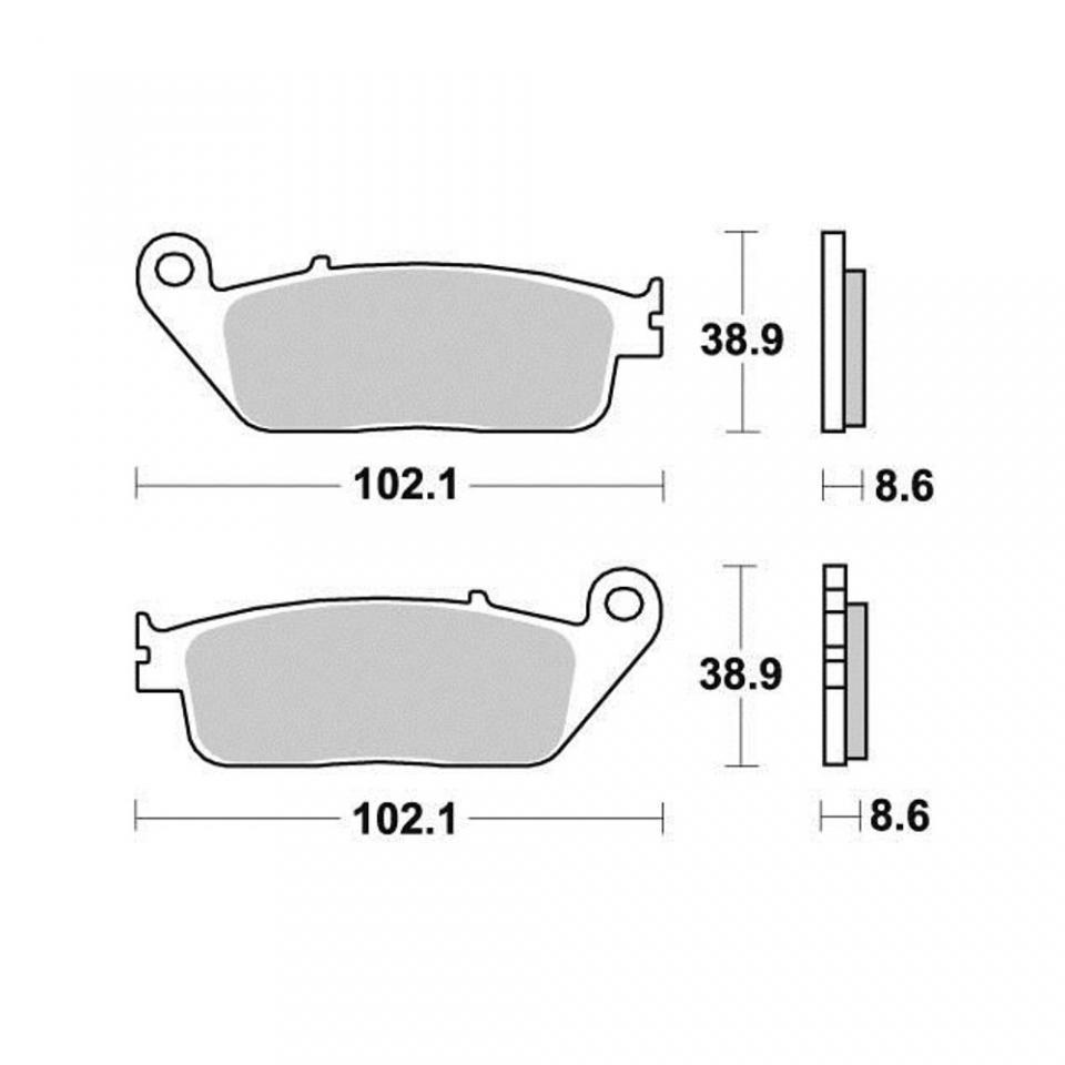 Plaquette de frein Tecnium pour Scooter Kymco 500 X-citing 2007 à 2008 AVG / AVD Neuf