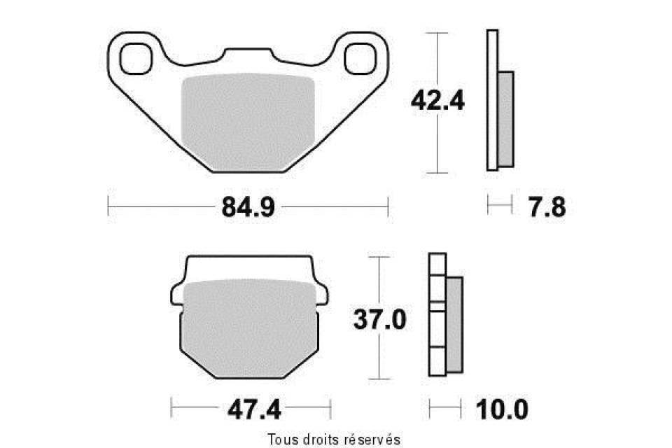 Plaquette de frein Tecnium pour moto Suzuki 85 RM 2003-2004 Neuf