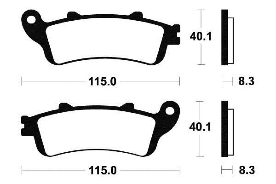 Plaquette de frein Tecnium pour scooter Peugeot 250 SV 2001-2002 AV Neuf