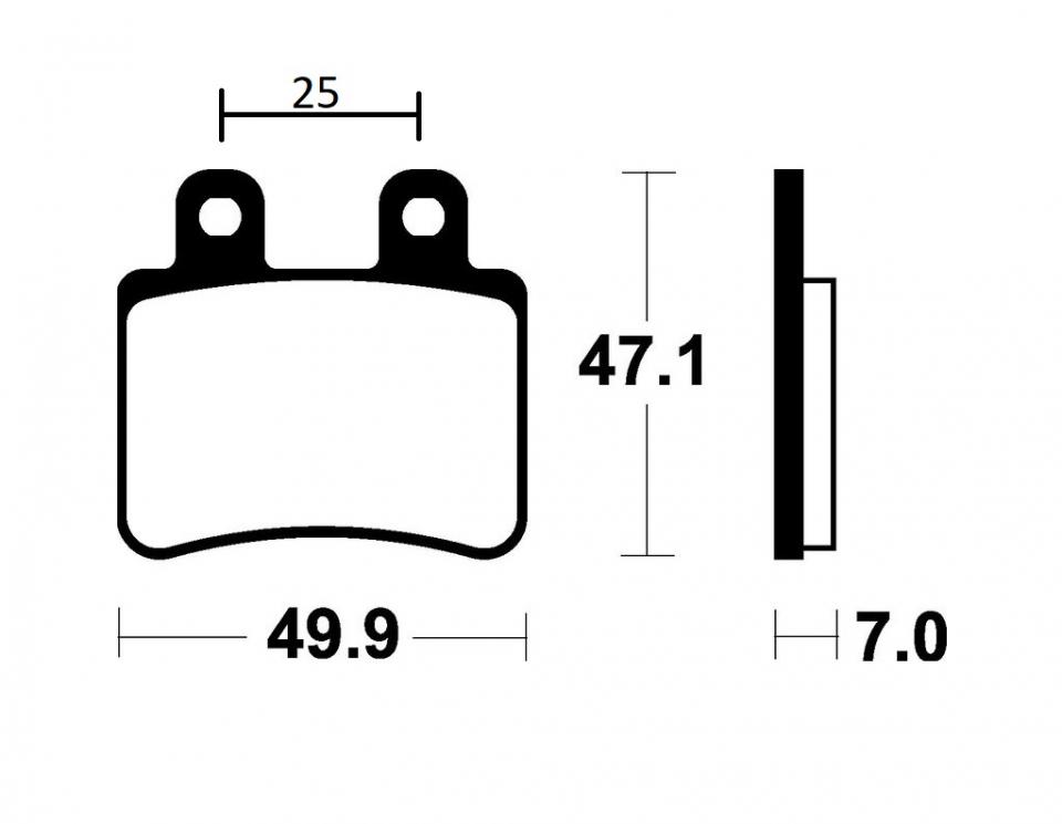 Plaquette de frein Tecnium pour Moto MBK 50 X-Limit Sm 6T 2003 à 2011 AR Neuf
