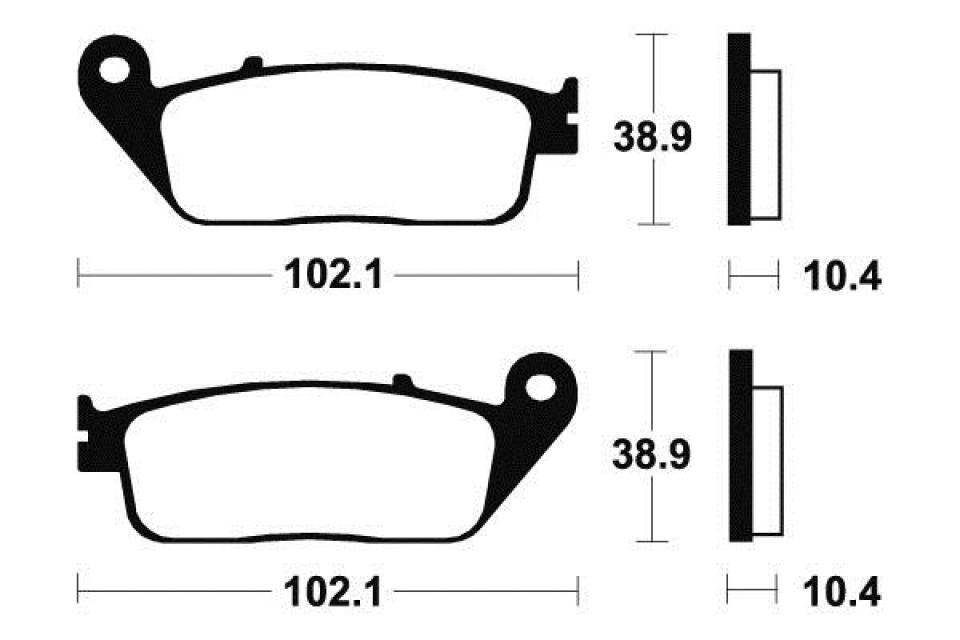 Plaquette de frein Tecnium pour moto Triumph 955 Tiger I 2001-2004 AVG / AVD / AR Neuf