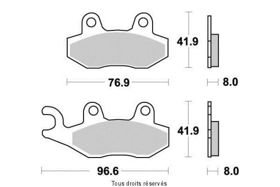 Plaquette de frein Tecnium pour moto MZ 125 SM 2001-2006 AV Neuf
