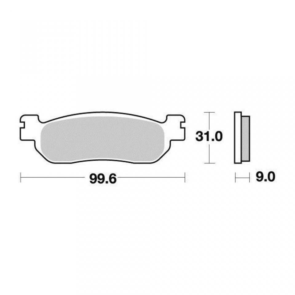 Plaquette de frein Tecnium pour moto Yamaha 125 TW 1998-2005 AV Neuf