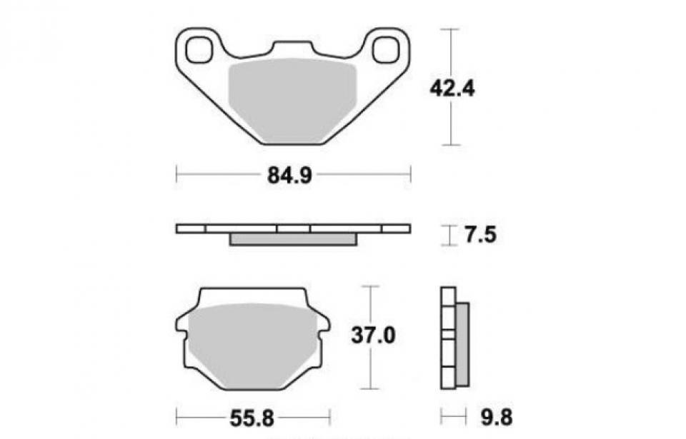 Plaquette de frein Tecnium pour moto Kawasaki 125 Ke/Ks 1986-1987 AV Neuf