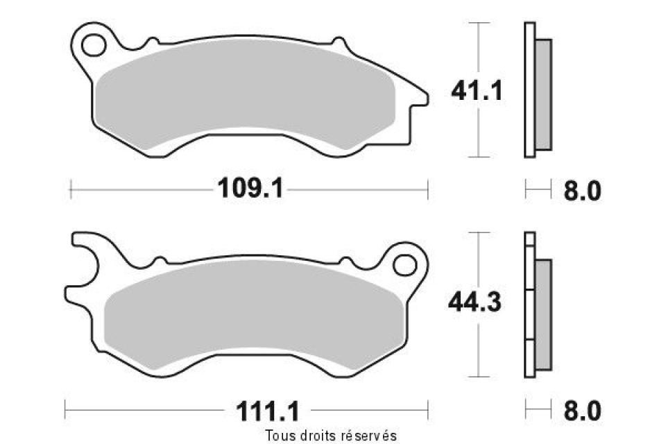 Plaquette de frein Tecnium pour Scooter Honda 110 Nsc Vision 4T Fi 2011 à 2015 ME373 / AV Neuf