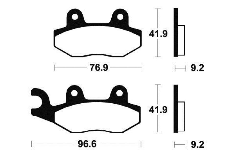 Plaquette de frein Tecnium pour Moto Triumph 865 Bonneville Efi 2008 à 2015 AR / Vin >463261 Neuf