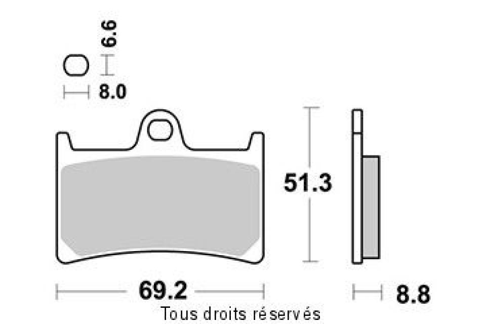 Plaquette de frein Tecnium pour moto Yamaha 900 Tdm R 2003-2005 AVG / AVD Neuf