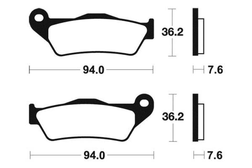 Plaquette de frein Tecnium pour moto KTM 520 Exc / Sx Racing 4T 2000-2002 AV Neuf