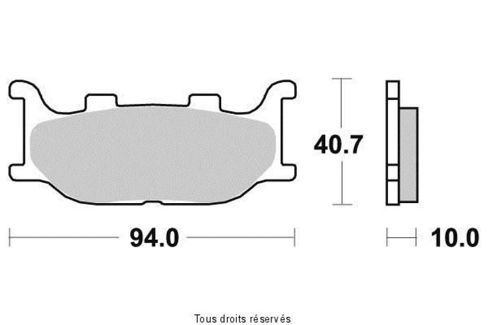 Plaquette de frein Tecnium pour moto Yamaha 600 Fz6 Fazer N/S 2004-2007 ME191 / AVG / AVD Neuf