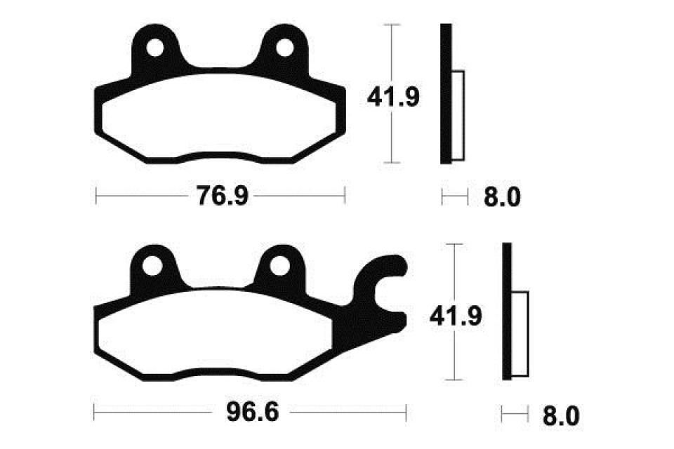 Plaquette de frein Tecnium pour scooter Kymco 125 Movie XL 2002-2010 AV Neuf