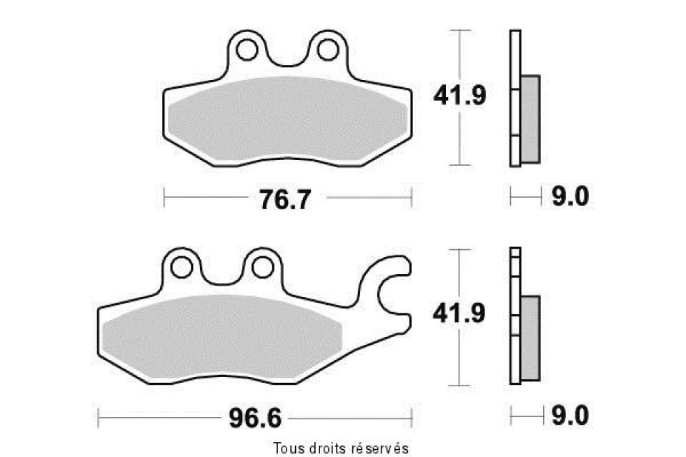 Plaquette de frein Tecnium pour scooter Piaggio 125 X Evo - Etrier Ar 2 Axes 2007-2016 AR Neuf