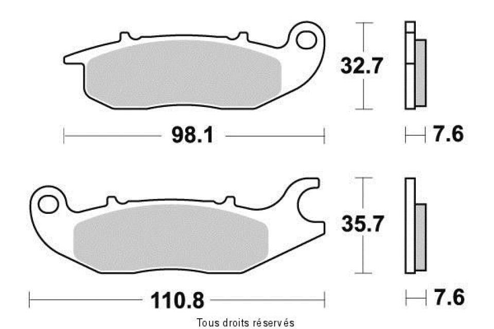 Plaquette de frein Tecnium pour moto Honda 125 MSX 2013-2017 AV Neuf