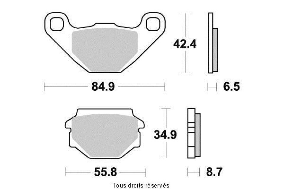 Plaquette de frein Tecnium pour moto Beta 350 Motard 4.0 Sm 2004-2006 AR Neuf