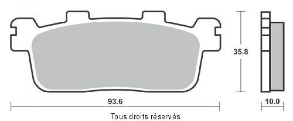 Plaquette de frein Tecnium pour scooter Kymco 350 Dink Street I / Downtown 2015-2015 ME363 / AR Neuf
