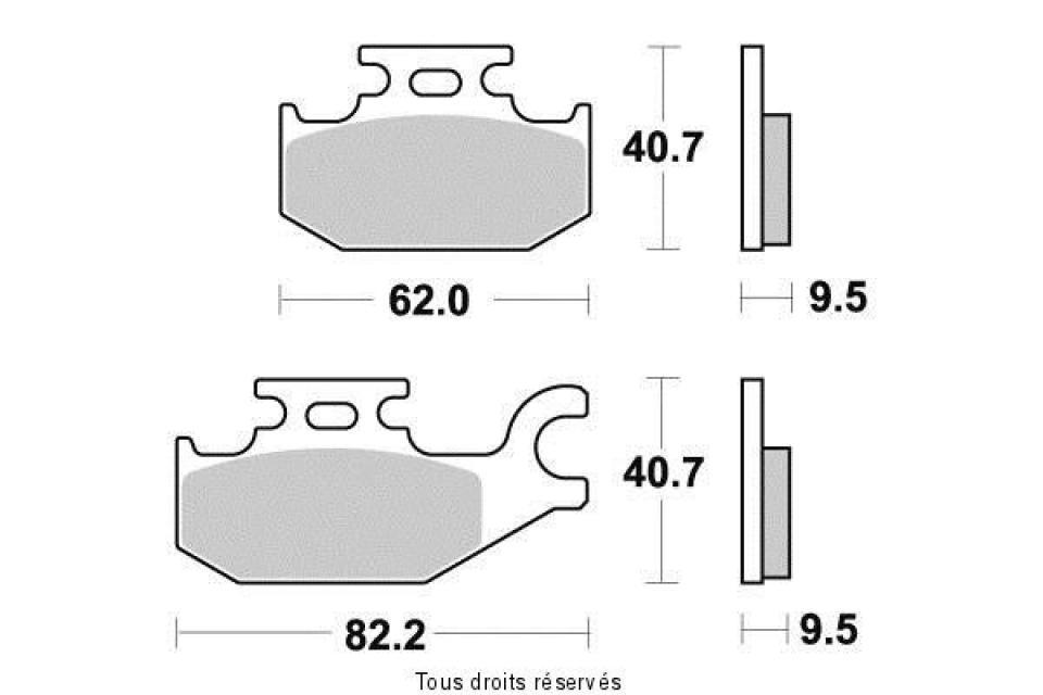 Plaquette de frein Tecnium pour Quad Yamaha 400 Yfm G Grizzly 2007-2007 AR Neuf