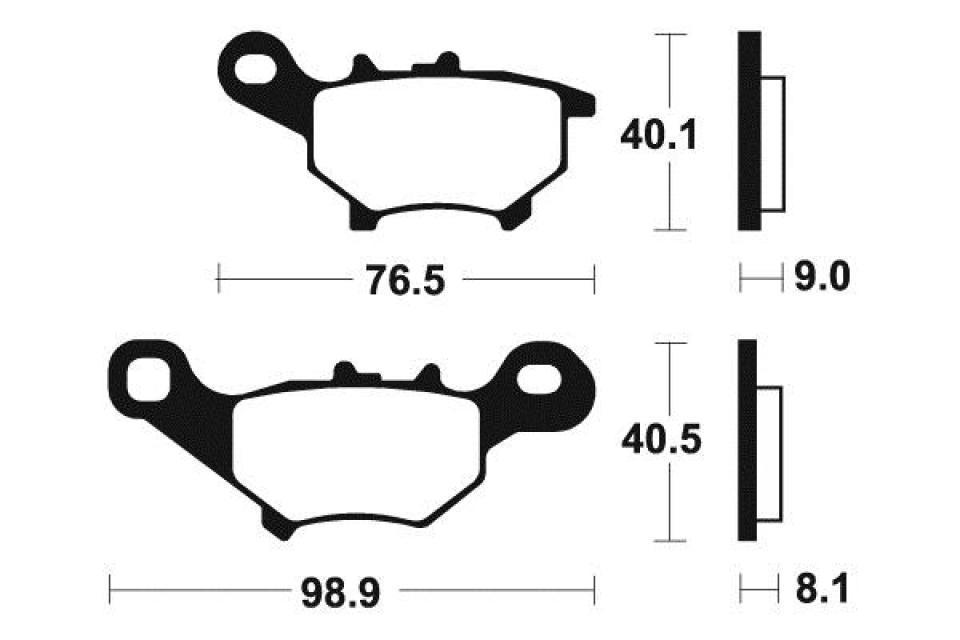 Plaquette de frein Tecnium pour Scooter MBK 50 Mach-G 2002 à 2004 ME374 Neuf