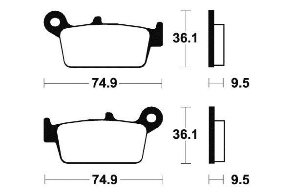 Plaquette de frein Tecnium pour moto Gas gas 515 EC 2009-2009 AR Neuf